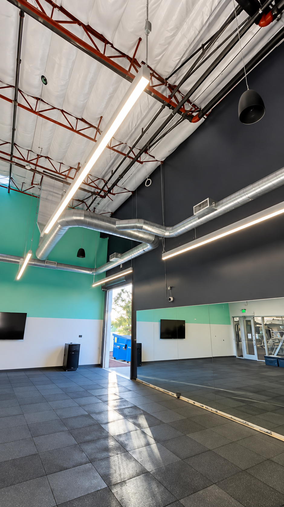 Completed commercial interior painting project